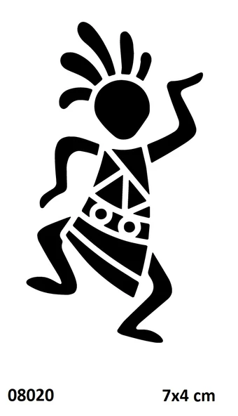 Tam Tam Dansı Yapışkanlı Stencil Süsleme ve Boyama Kalıbı Stencil Kalıp ürün görseli 1