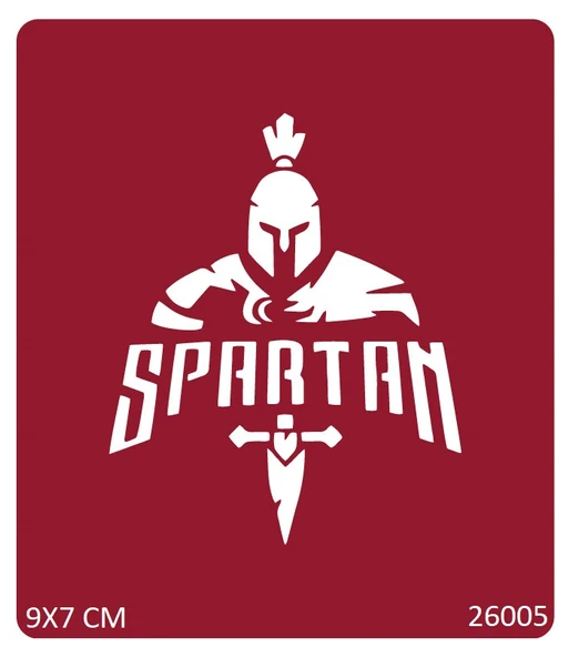 Sparta Sacaşçısı Yapışkanlı Stencil Süsleme ve Boyama Kalıbı ürün görseli 1