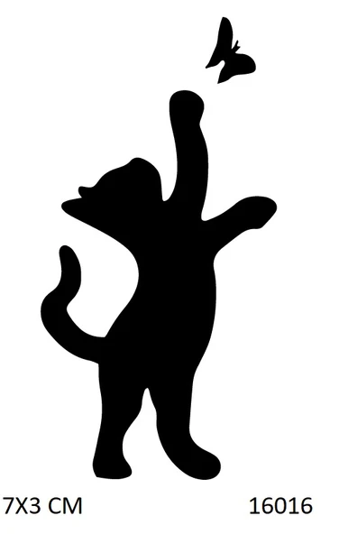 Yavru Kedi Yapışkanlı Stencil Süsleme ve Boyama Kalıbı ürün görseli 1