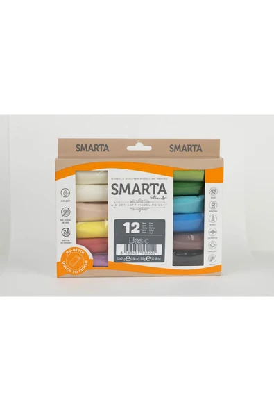 Smarta Hava İle Kuruyan Modelleme Seti 25 Gram 12 Renk 30000090 ürün görseli 1