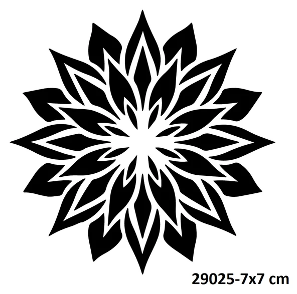 Çizgisel Sanatsal Mandala Stencil Süsleme ve Boyama Kalıbı ürün görseli 1