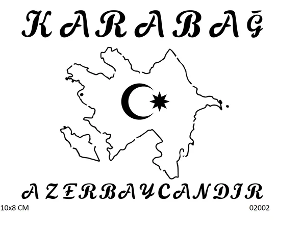 Karabağ Haritası Yapışkanlı Stencil Süsleme ve Boyama Kalıbı ürün görseli 1