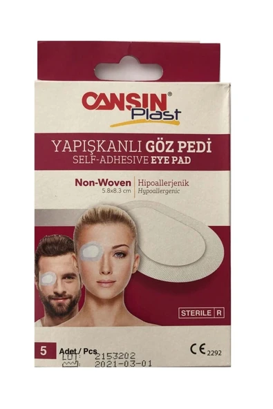 CANSIN Yapışkanlı Göz Pedi 5.8 X 8.3 Cm ürün görseli 1