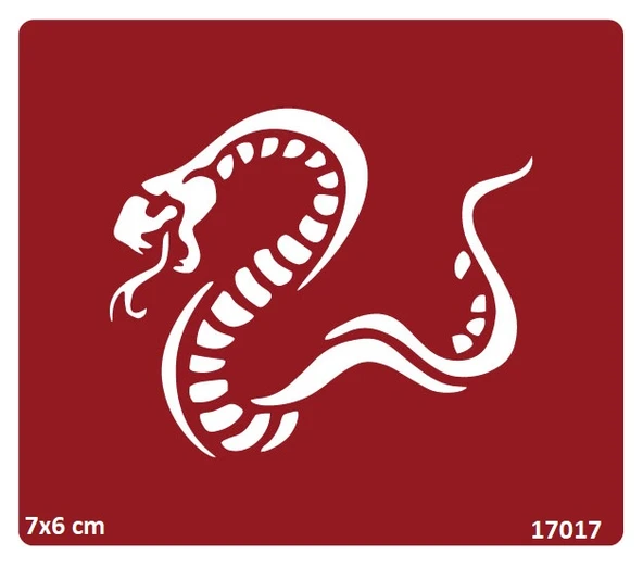 Kobra Yılan Yapışkanlı Stencil Süsleme ve Boyama Kalıbı Kına Kalıbı ürün görseli 1