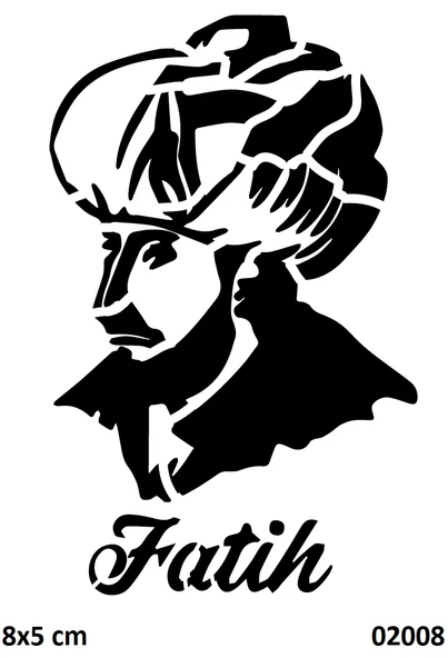 Fatih Sultan Mehmet Yapışkanlı Stencil Süsleme ve Boyama Kalıbı ürün görseli 1