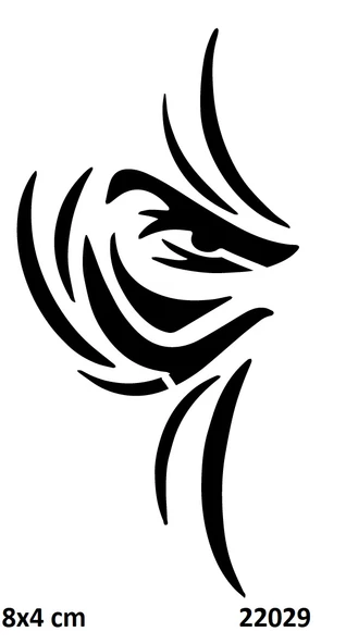 Tribal Göz Yapışkanlı Stencil Süsleme ve Boyama Kalıbı ürün görseli 1