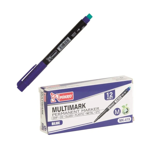 Mikro Mk-419 Cd Kalemi Permanent M Seri Mavi (12 Li Kutu) ürün görseli 1