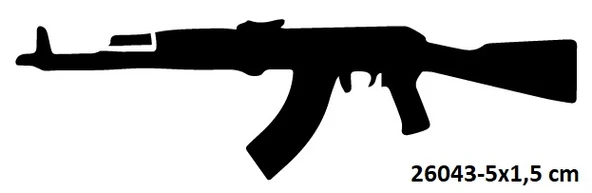 Minimal ak 47 keleş silah Yapışkanlı Stencil Süsleme ve Boyama Kalıbı ürün görseli 1