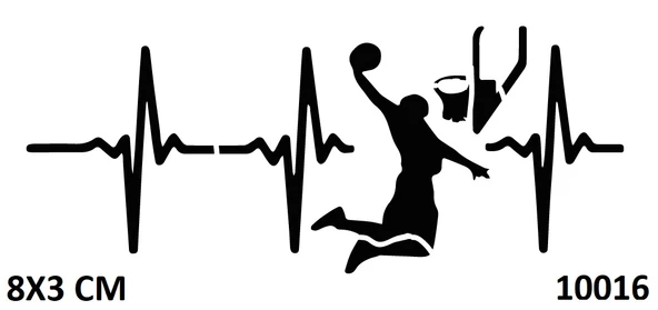 Basketbol Nabız Modeli Yapışkanlı Stencil Süsleme ve Boyama Kalıbı ürün görseli 1