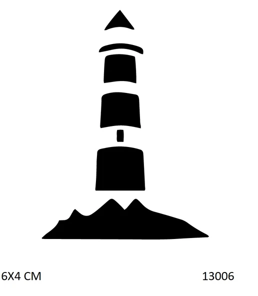 Deniz Feneri Yapışkanlı Stencil Süsleme ve Boyama Kalıbı ürün görseli 1
