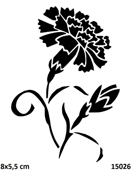 Güzel Çiçek Yapışkanlı Stencil Süsleme ve Boyama Kalıbı ürün görseli 1