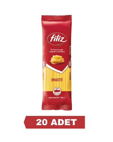 FİLİZ 500GR SPAGETTİ MAKARNA 20 ADET 1 KOLİ ürün görseli 1