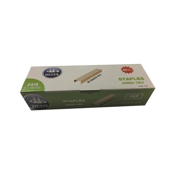 Delta Zımba Teli 1000 Li 24-8 Beyaz 1522 10 Lu (1 Paket 10 Adet) ürün görseli 1