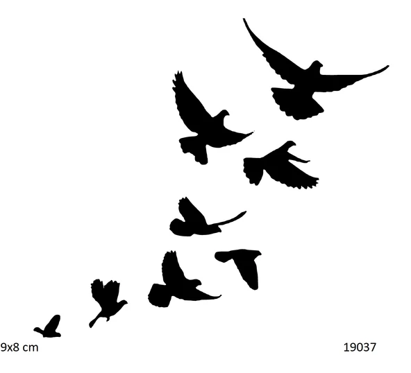 Kuş Sürüsü Yapışkanlı Stencil Süsleme ve Boyama Kalıbı ürün görseli 1