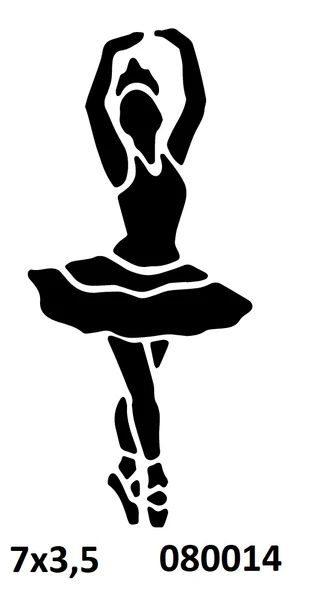 Balerin Dans Yapışkanlı Stencil Süsleme ve Boyama Kalıbı ürün görseli 1