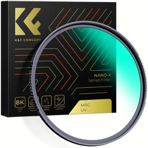 K&F Concept 77mm NANO-X MC-UV 28 Çok Katmanlı Kaplamaya sahip Koruma Filtresi 8K Ultra HD ürün görseli 1