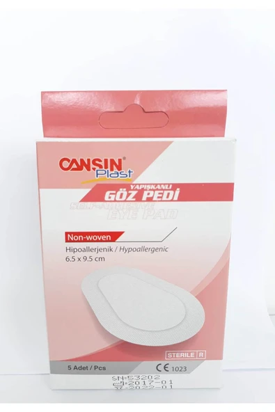 CANSIN Cansınplast Yetişkin Steril Göz Pedi 5'li 532 ürün görseli 1