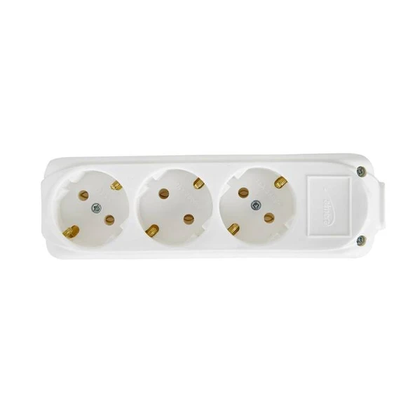 3 Lü Topraklı Klemensli Priz - Resim 3