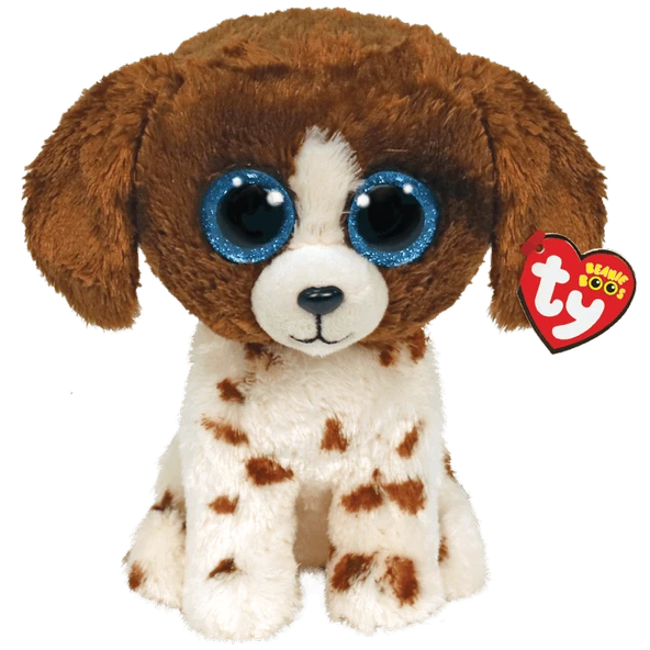 TY Muddles Beanie Boo Kahverengi Beyaz Köpek 15cm ürün görseli 1