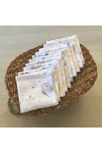 Lief Home Müslin Bebek Ağız Bezi ( 10 Adet ) ürün görseli 1
