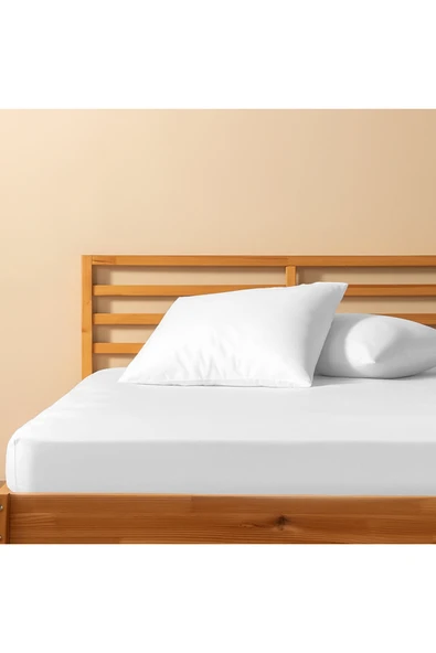 Lief Home %100 Pamuklu Tek Kişilik Lastikli Çarşaf 100x200+30 | 50x70 Yastık Kılıfı ( 1 Adet ) ürün görseli 1
