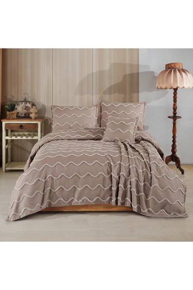 Lief Home Tek Kişilik Yatak Örtüsü Takımı 180x240 cm + 1 Yastık Kılıfı + 1 Kırlent Kılıfı ürün görseli 1