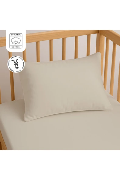 Lief Home %100 Pamuk Fermuarlı Bebek Yastık Kılıfı 35x45 cm (2 Adet) – Doğal & Yumuşak - Taş ürün görseli 1