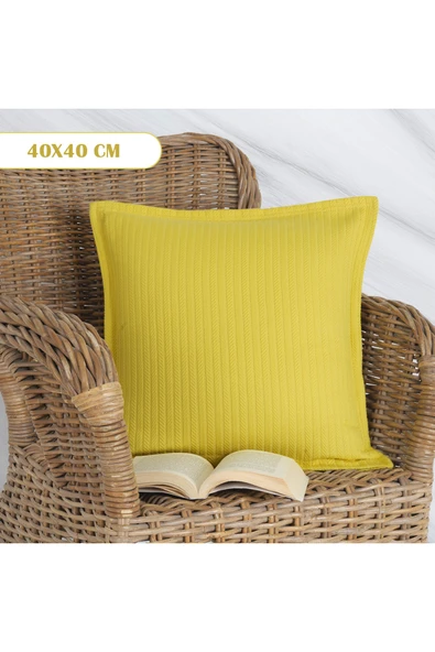 Lief Home Örgü Desenli Pike Yastık Kılıfı | 40x40 ( 1 Adet ) ürün görseli 1