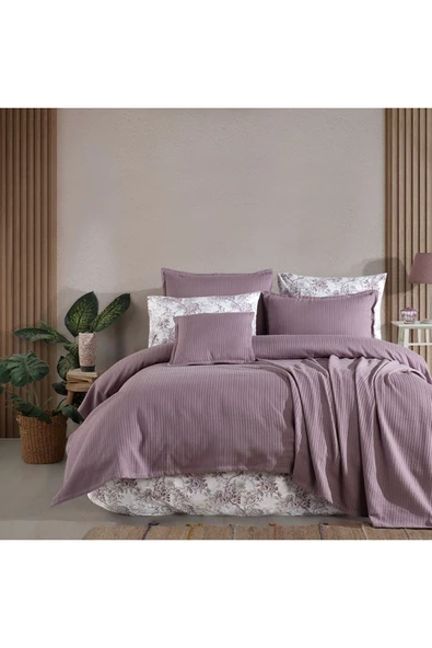 Lief Home %100 Pamuklu Lastikli Çarşaflı Full Set Pike Takımı 220x230 ürün görseli 1