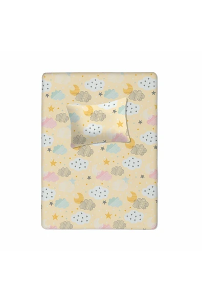 Lief Home %100 Pamuklu Bebek Lastikli Çarşaf 60x120+20 | Bebek Yastık Kılıfı 35x45 ürün görseli 1