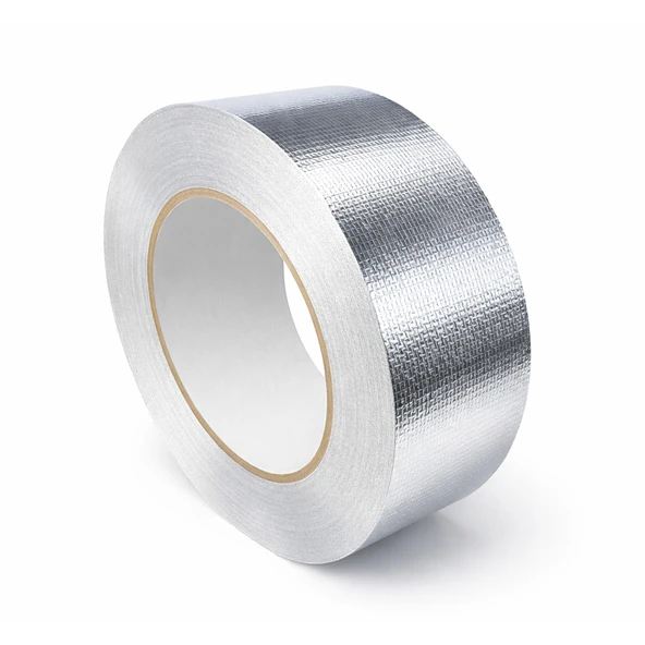 Fiberglas Çok Amaçlı Gümüş Renk Yanmaz Bant Gümüş Renk Kendinden Yapışkanlı 30 Metre 50 mm ürün görseli 1