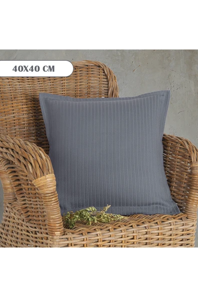 Lief Home Örgü Desenli Pike Yastık Kılıfı | 40x40 ( 1 Adet ) ürün görseli 1
