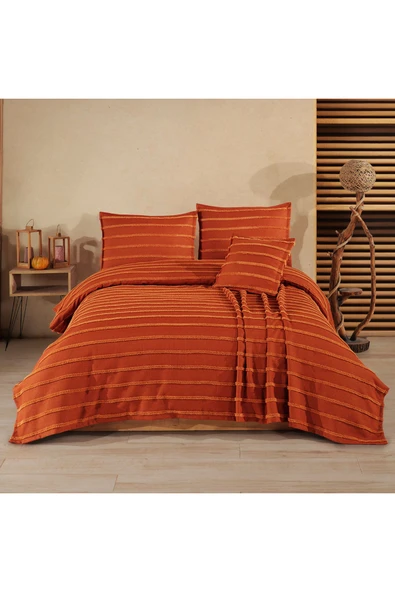 Lief Home Çift Kişilik Yatak Örtüsü Takımı 240x240 cm + 2 Yastık Kılıfı + 1 Kırlent Kılıfı ürün görseli 1