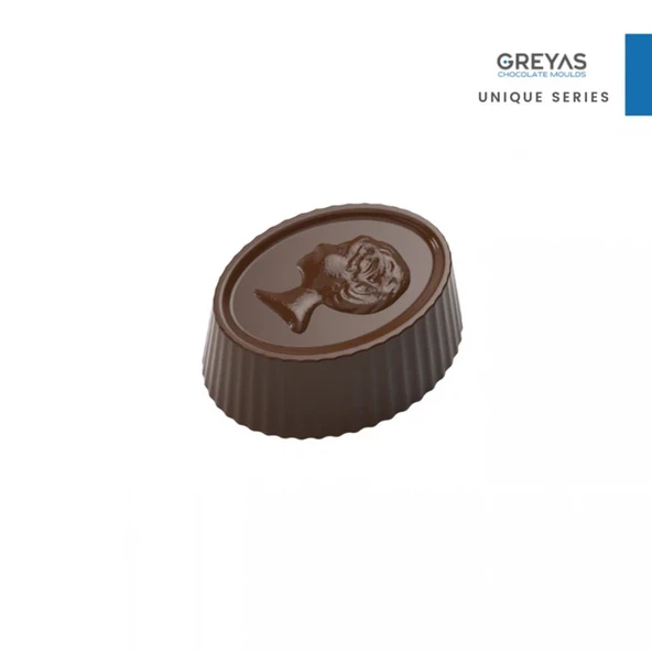 Polikarbon Oval Pralin Çikolata Kalıbı 14 gr | Cm-2036 ürün görseli 1