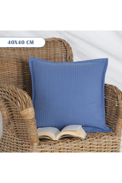 Lief Home Örgü Desenli Pike Yastık Kılıfı | 40x40 ( 1 Adet ) ürün görseli 1