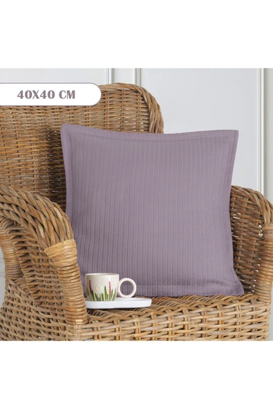 Lief Home Örgü Desenli Pike Yastık Kılıfı | 40x40 ( 1 Adet ) ürün görseli 1
