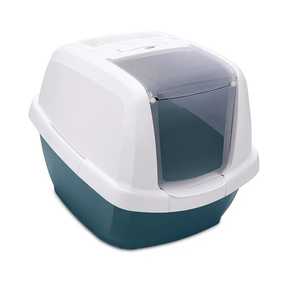 Imac Maddy Kapalı Kedi Tuvaleti Petrol Mavisi 65x47,5x47,5cm ürün görseli 1
