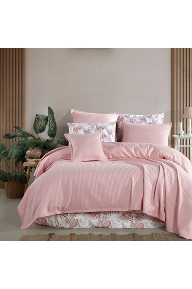 Lief Home %100 Pamuklu Lastikli Çarşaflı Full Set Pike Takımı 220x230 ürün görseli 1