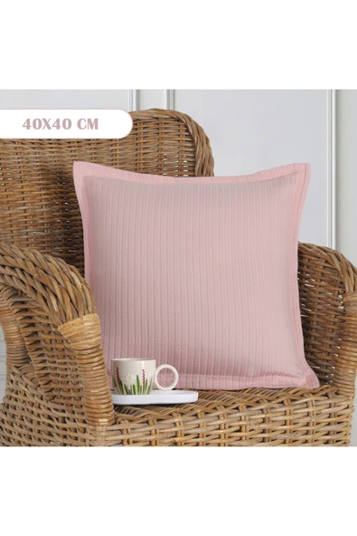 Lief Home Örgü Desenli Pike Yastık Kılıfı | 40x40 ( 1 Adet ) ürün görseli 1