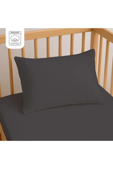 Lief Home %100 Pamuk Bebek Yastık Kılıfı 35x45 cm (2 Adet) – Doğal & Yumuşak - Antrasit ürün görseli 1