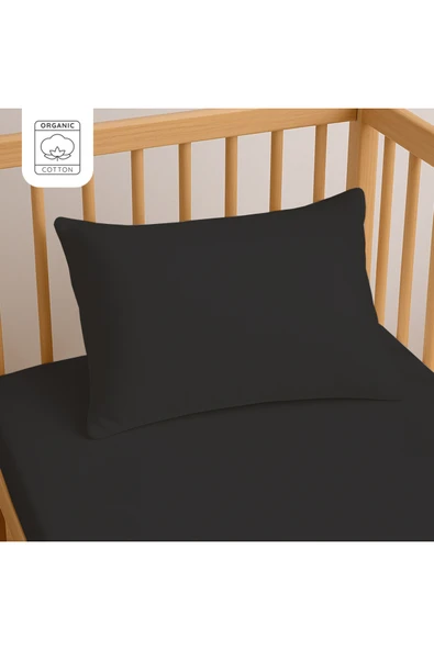 Lief Home %100 Pamuk Bebek Yastık Kılıfı 35x45 cm (2 Adet) – Doğal & Yumuşak - Koyu Antrasit ürün görseli 1