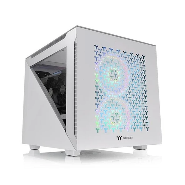 Thermaltake Divider 200 TG Air CA-1V1-00S6WN-01 Fanlı Beyaz Micro ATX Oyuncu Kasası ürün görseli 1