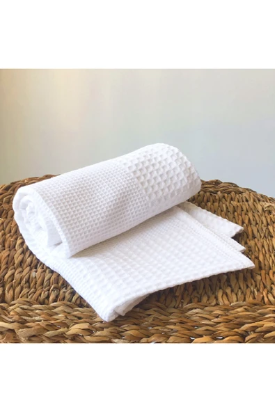 Lief Home %100 Pamuk Beyaz Waffle Pike Desenli 55x70 Cm Çok Amaçlı Kurulama Ve Temizlik Bezi ürün görseli 1