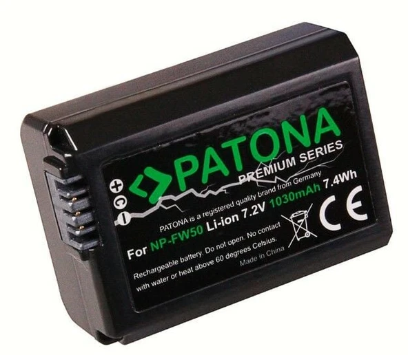 Patona 1248 NP-FW50 Premium Seri Batarya ürün görseli 1