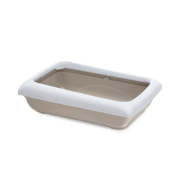 Imac Duo Kedi Tuvaleti + Kürek Bej/beyaz 59x40x28cm ürün görseli 1