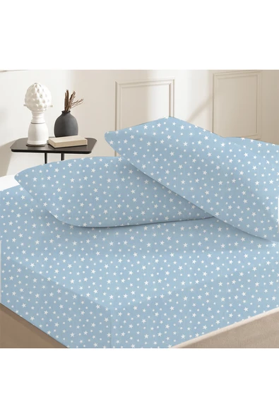 Lief Home %100 Pamuklu Tek Kişilik Lastikli Çarşaf 120x200+30 | 50x70 Yastık Kılıfı ( 1 Adet ) ürün görseli 1