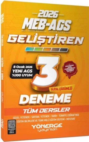 2026 MEB AGS Tüm Dersler Geliştiren 3 Deneme Yönerge Yayınları ürün görseli 1