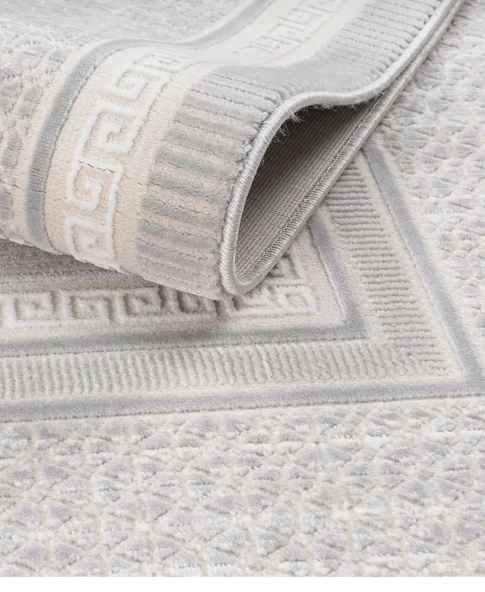 Elvey Home 7109 A.Gri Modern Desen Doğal Taban Koridor Mutfak Çocuk Oturma Odası Salon Halı Yolluk ürün görseli 1