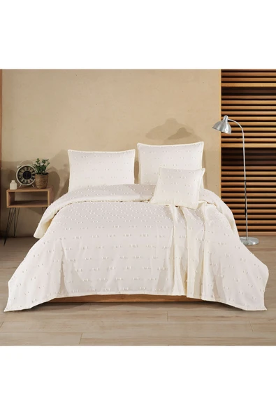 Lief Home Çift Kişilik Yatak Örtüsü Takımı 240x240 cm + 2 Yastık Kılıfı + 1 Kırlent Kılıfı ürün görseli 1