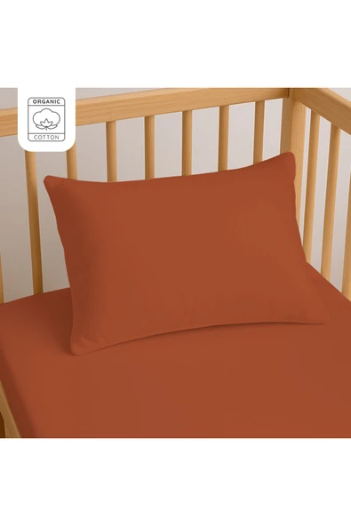 Lief Home %100 Pamuk Bebek Yastık Kılıfı 35x45 cm (2 Adet) – Doğal & Yumuşak - Kiremit ürün görseli 1